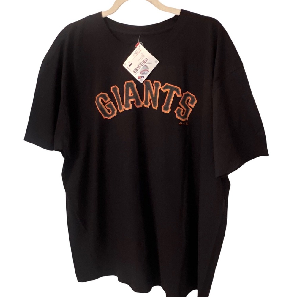 Majestic NWT San Francisco Giants Brandon Crawford 35 Black MLB T-Shirt Mens 2XL